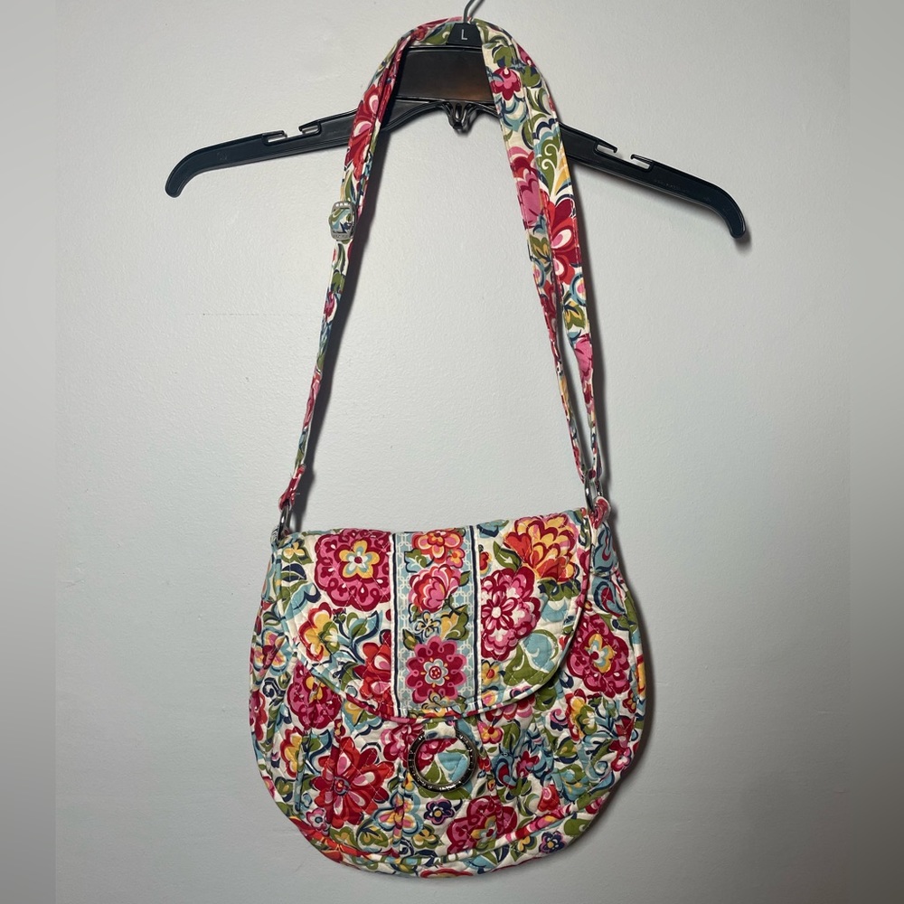 Vera Bradley Hope Garden Saddle Up Crossbody Purse Shoulder bag Retired Pattern!
